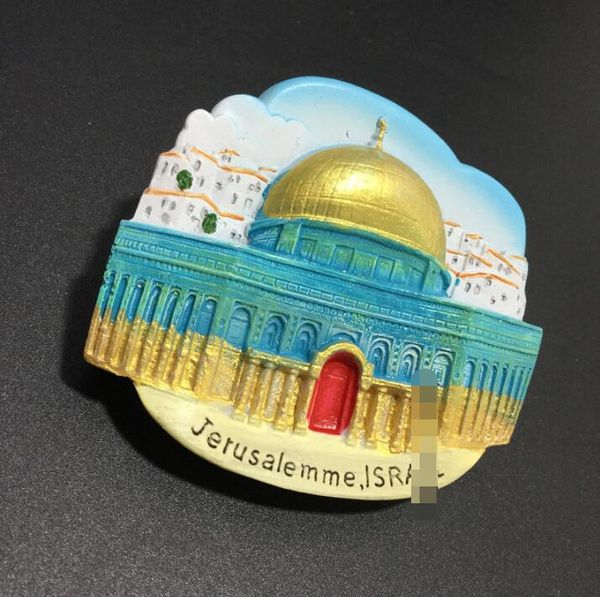 

selling israel tourist souvenir resin magnetic sticker creative export export jerusalem holy city fridge paste goods