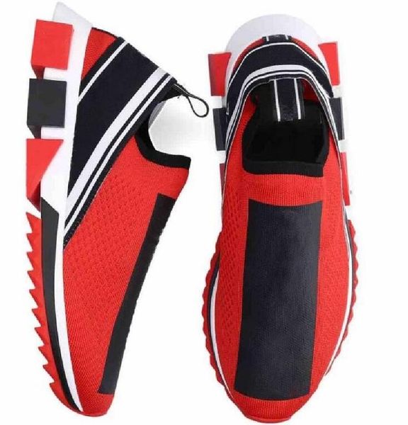 

box]breathable selling designer women's men's sock casual shoes yellow women shoes blue men sock shoes 35-46 with box w82, Black