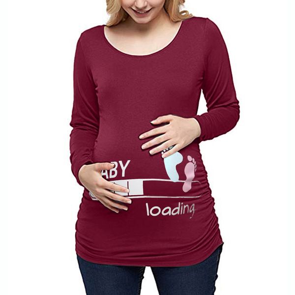 

women pregnancy seven quarter sleeve cartoon nusring maternity clothes zwangerschap kleding pregnancy vetement femme 2020, White