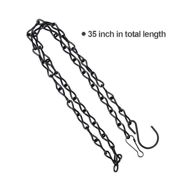 

2 pack 35 inch hanging chain, for bird feeders, planters, fixtures, lanterns, suet baskets, wind chimes and more outdoor/indoor