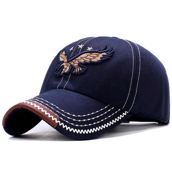 

fashion 3d eagle embroidery baseball caps men women washed denim sports active casual hat active hat  adjustable #35, Black;white