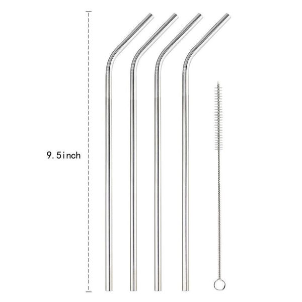 

stainless steel straws reusable straight and bent drinking straws eco friendly bar drinking tools colored metal pipette