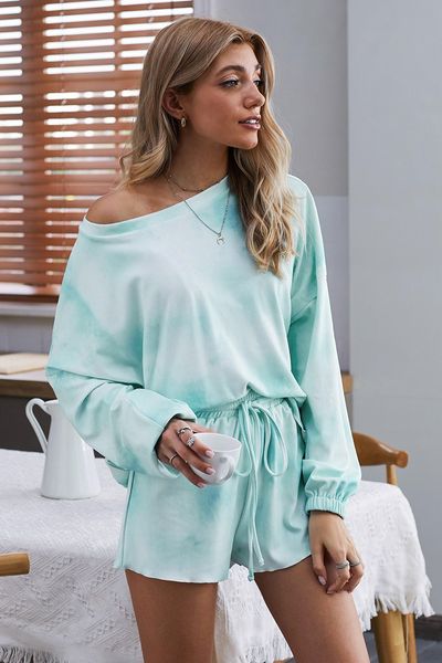 

dhl for pajamas tiedye for mujer pyjama korte sets met ronde hals en tie-dye tie dye tube collegiate navy nice sweet07 nrsdh, Blue;gray