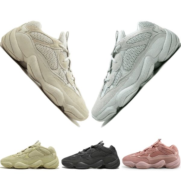 

2019 Kanye West 500 Desert Rat Blush 500s Salt Super Moon Yellow 3M Utility Black mens running shoes for men women sports sneakers designer