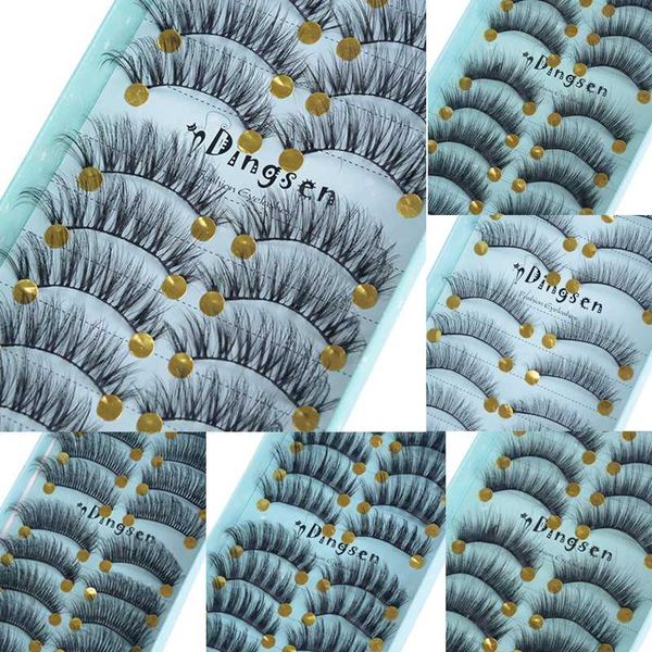 

false eyelashes 10 pairs 3d mink lashes natural dramatic volume fake makeup eyelash extension silk
