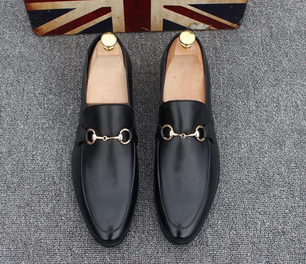 

men's shoes brand designer leather casual driving oxfords flats shoes mens loafers moccasins italian shoes for men, Black