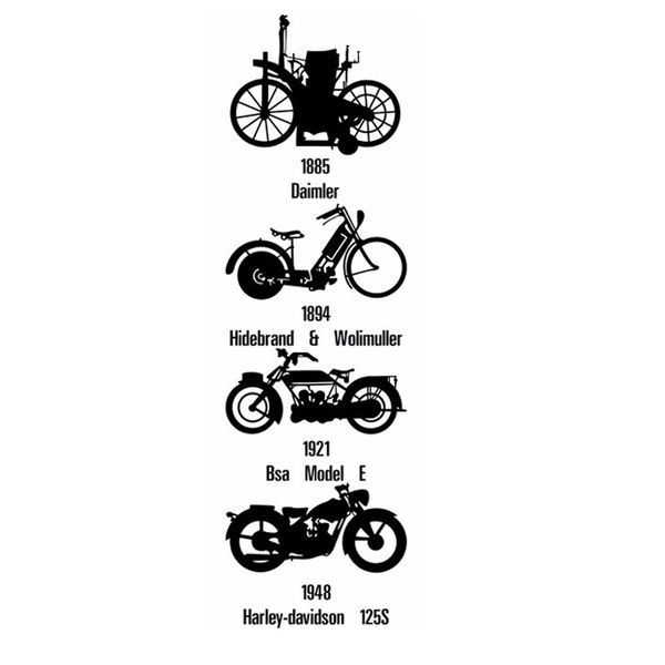 

vintage motorcycle bike wall stickers living room home decor art wallpaper background decoration retro removable sticker poster