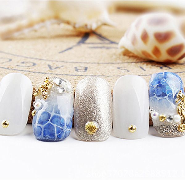 

gold rivets copper nail studs set mixed 3d nail art decoration diy manicure jewelry accessories qq99, Silver;gold