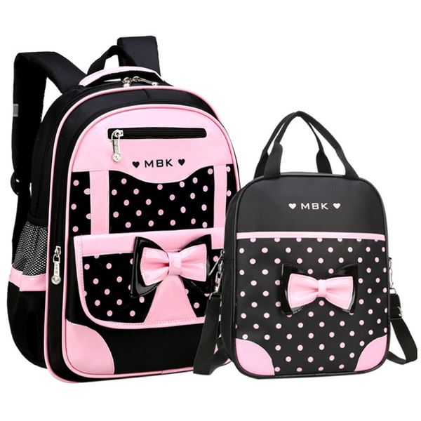 

children's cute school bags with night reflector bar for primary school girls large-capacity bags backpack with lunch bag