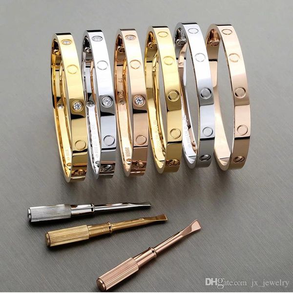 

new classic gold love bracelet for men and women fashion valentine's day marriage marriage designer love jewelry for women ing, Black