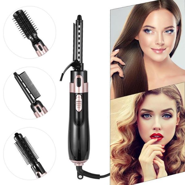 

4 in 1 hair dryer brush electric air comb multifunction hair curler straightener curler hair dryer negative ion