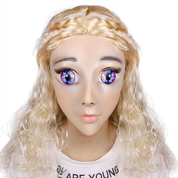 

grade girl luxury custom makeup calaxy baby dms mask miss rose silicone female crossdress mask corssdresser doll mask