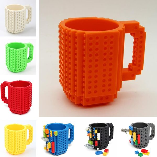 

drinkware building blocks mugs diy block puzzle mug 350ml build-on brick creative mug coffee mugs cup 7005