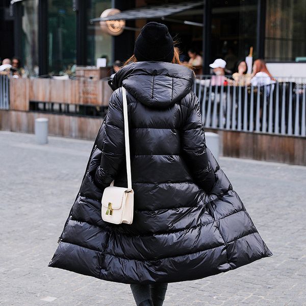 

winter women's down coats 2019commuter zipper regular long sleeve personality elegant and comfortable wild down jackets coat, Black