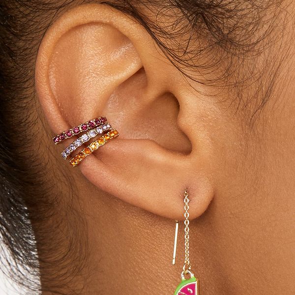 

colorful circle zircon huggie hoop earrings for women luxury small brincos ear piercing crystal minimalist earrings bijoux 2019, Golden;silver