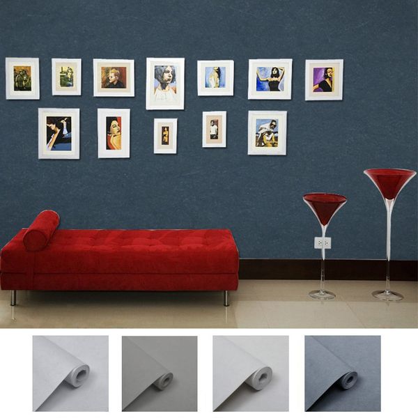 

retro plain grey cement pvc wallpaper for walls living room bar cafe restaurant clothing shop background wallpaper roll