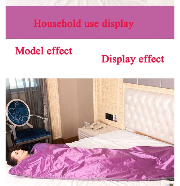 

new model 2 zone fir sauna far infrared body slimming sauna blanket heating therapy slim bag spa weight loss body detox machine