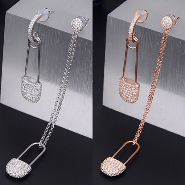 

роскошные ювелирные болтаться серьгами для леди кубического циркона длинных серег женщины 2020 женского свадебного подарок ювелирных изделий, Silver