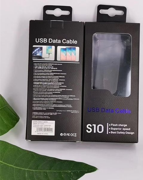 

s10+ type c data cable 1m 3ft oem quality fast charging charger cord for samsung galaxy s10 s10e s9 s8 note9 ep-dg970bbe with retail box