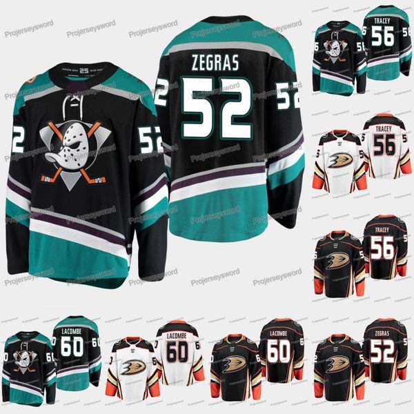 

2019 Draft Anaheim Ducks Jersey 52 Trevor Zegras 56 Brayden Tracey 60 Jackson Lacombe Stitched Hockey Jerseys White Black Free Shipping