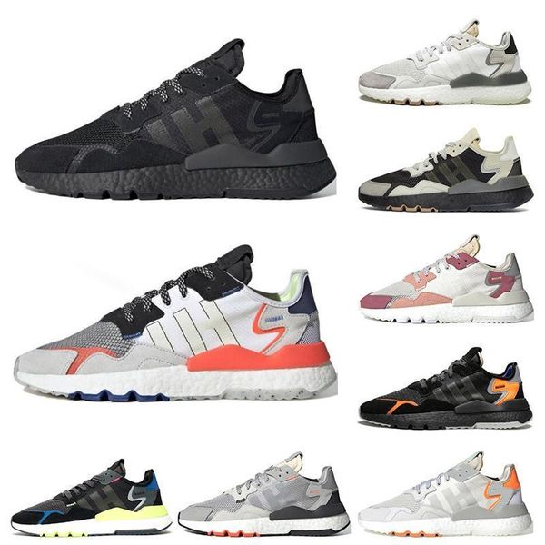 

2019 nite jogger 3m reflective men running shoes for women triple black white outdoor mens trainers sports sneakers