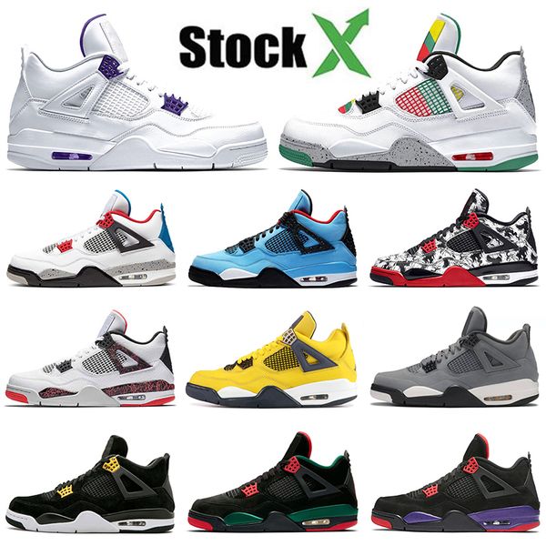 

wholesale 2020 air retro jordan 4s mens court purple luxury designer sport brand carnival what the basketball shoes jumpman, White;red