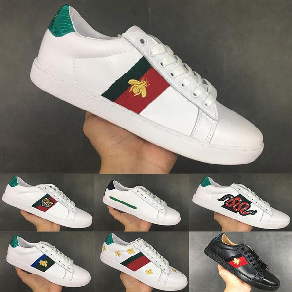 

Cheap Luxury Designer Men Women Sneaker Casual Shoes Low Top Italy Brand Ace Bee Stripes Shoes White Luxury Trendy Sports Trainers Size 5-10