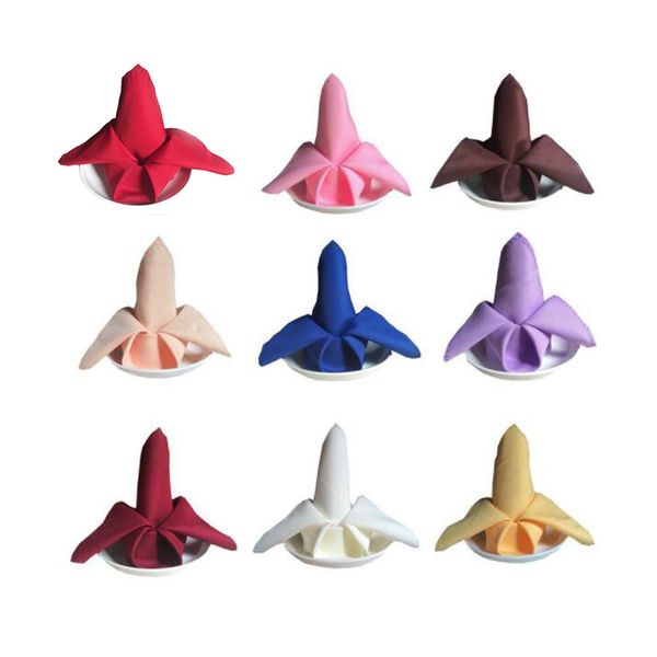 

table napkin 25pcs/lot 48cm square fabric pocket handkerchief cloth for wedding decoration event party el home supplies