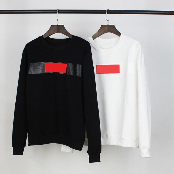 

20fw марка мужская модельер толстовки мужчины женщины высокого качества пуловер толстовка hip hop негабаритные длинные рукава толстовки свит, Black