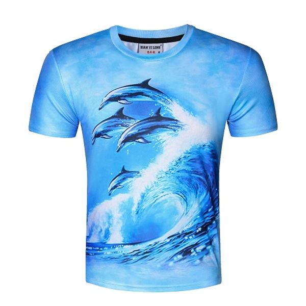 

dressing2020 2020 new stylish dolphins print t-shirt men/women brand tshirt fashion 3d t shirt summer tees plus size m-5xl, White;black