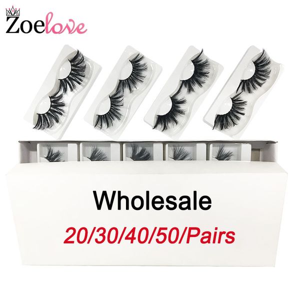

mink eyelash 30 pairs wholesale dramatic volume faux lashes 3d 25mm thick fluffy lash makeup handmade long eyelashes extension
