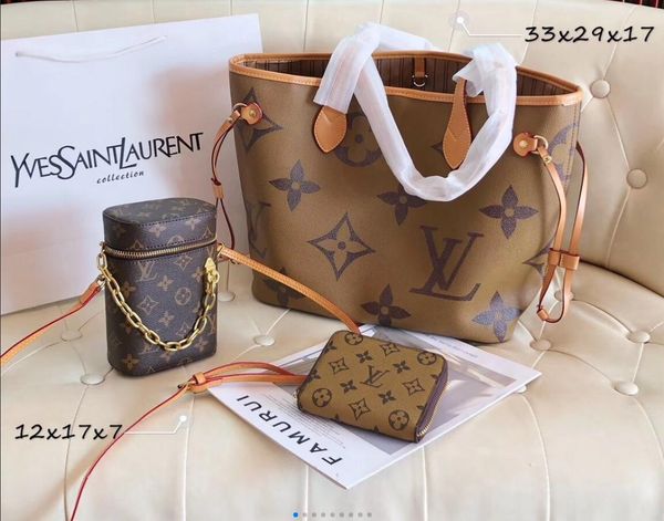 

2020 new high-quality wild ladies handbag messenger bag ladies classic new designer large-capacity shoulder bag backpack three-piece wallet