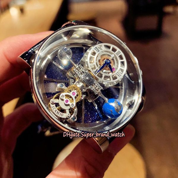 

Новая статическая версия EPIC X CHRONO CR7 астрономический турбийон скелет авантюрин циферблат швейцарский кварцевые мужские часы серебристый корпус дизайнерские часы