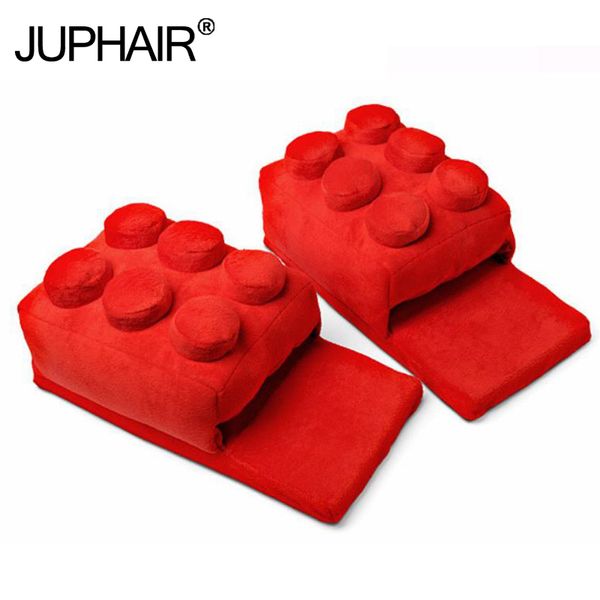 

men cartoon anime couple block square half pack shoes slippers cute warm plush cotton winter home slipper tide super soft velvet, Black