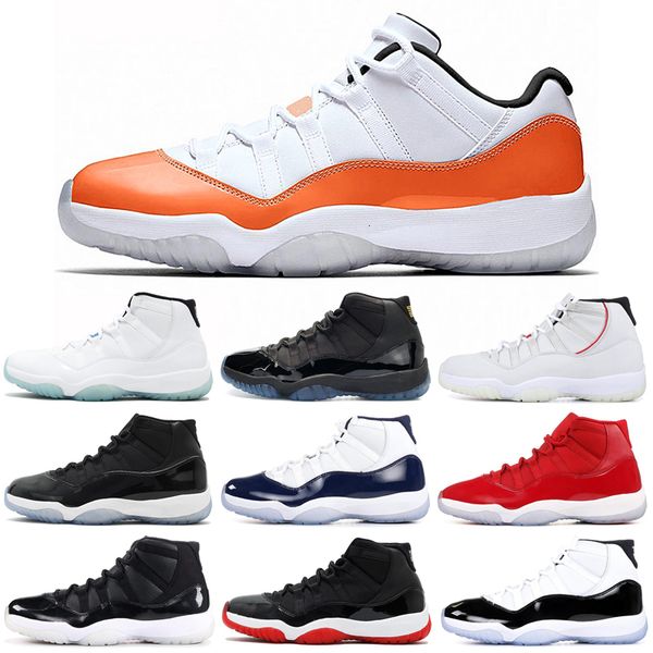 

basketball new shoes 11 11s snakeskin cap and gown concord platinum tint bred space jam women mens trainer outdoor sports sneakers 5.5-13
