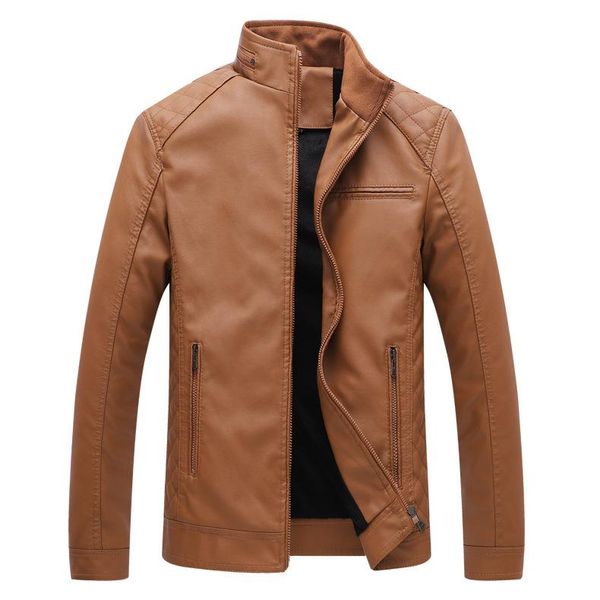 

mens designer pu leather jackets mens faux fur coats thick warm jackets slim casual streetwear vintage mens coat size l-6xl, Black