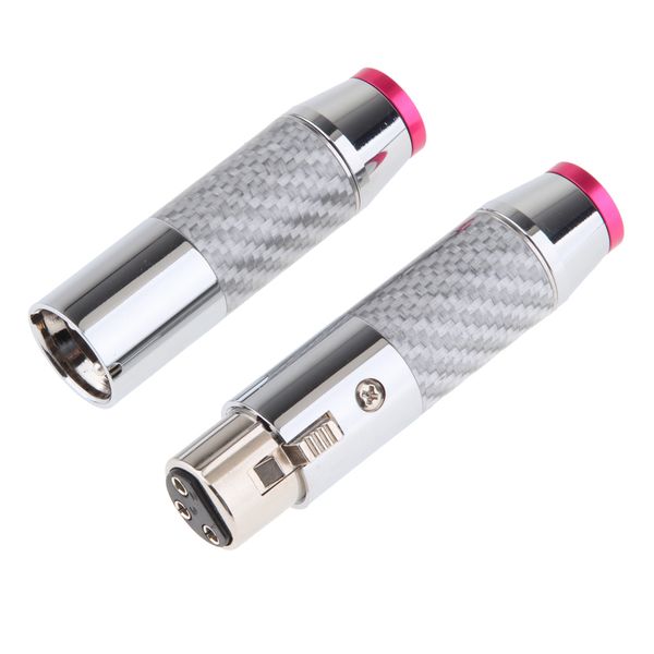 

nickel plated xlr 3pin male & female audio mic microphone connectors-silver