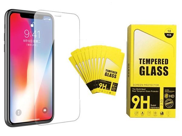 

2.5d 9h tempered glass screen protector for iphone12 xs max xr x 8 8 plus for iphone 7 7 plus 6 6 plus film 0.33mm 2.5d 9h paper package