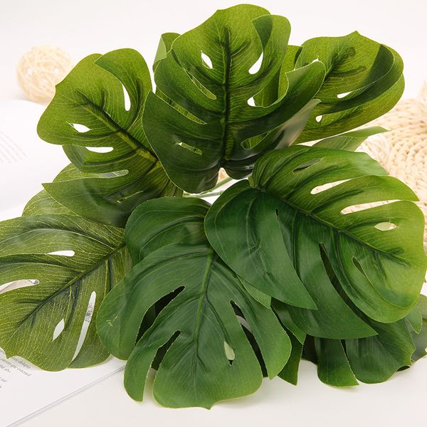 

9 heads white net autumn decoration artificial plants green turtle leaves garden home decor artificial grass plant