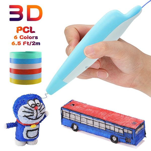 

kyy 3d printing pen low temperature anti-scalding children's stereo doodle charging 3d pen wireless creative children's gift, Black;red