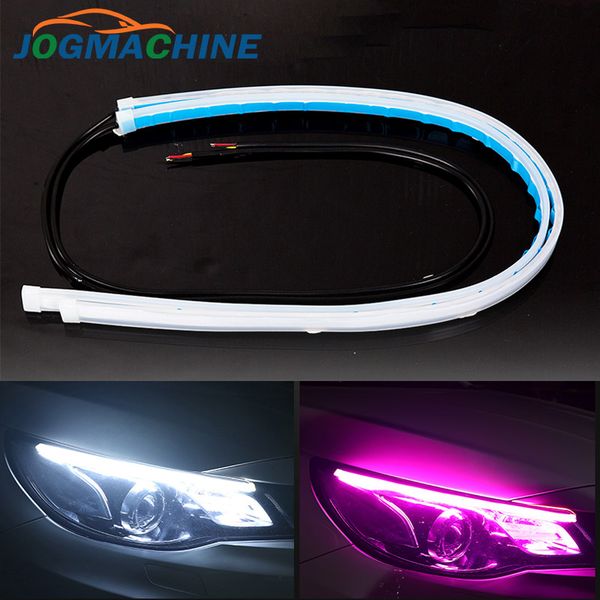 

2 pcs auto lamps for cars drl ultrafine led 30 45 60cm daytime running light solid color car styling accessories