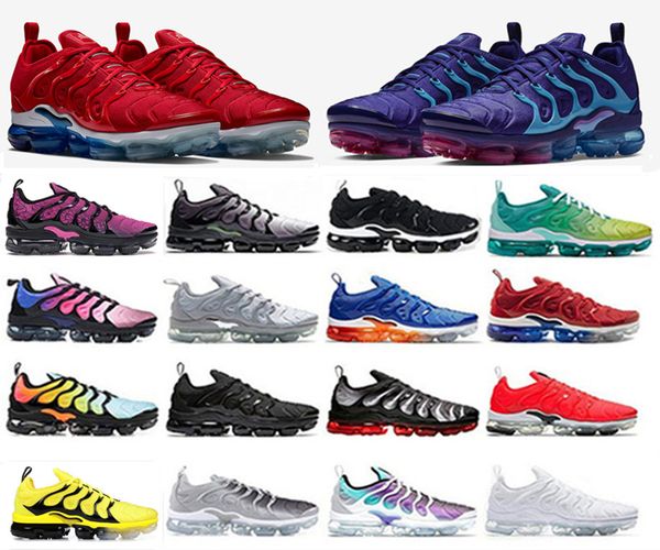 

2020 tn plus running shoes women men triple black white pink rise regency purple lemon lime volt megatron mens trainers sneakers 7-11