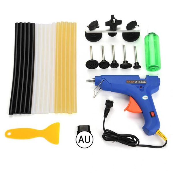 

car body paintless dent repair removal tools kit bridge type puller tap glue gun set dent puller