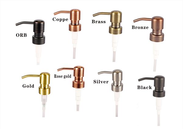 

28/400 soap dispenser pumps gold black copper brass bronze rust proof 304 stainless steel liquid pump for kitchen bathroom jar not included