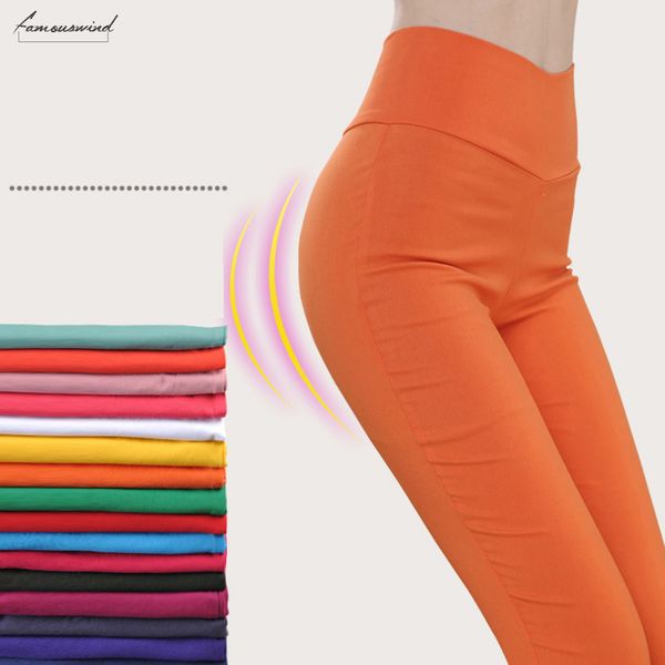 

stretch карандаш брюки леггинсы для женщин высокой талии цвета женщины белой черного femme брюки размер большого дамы pantalon, Black;white