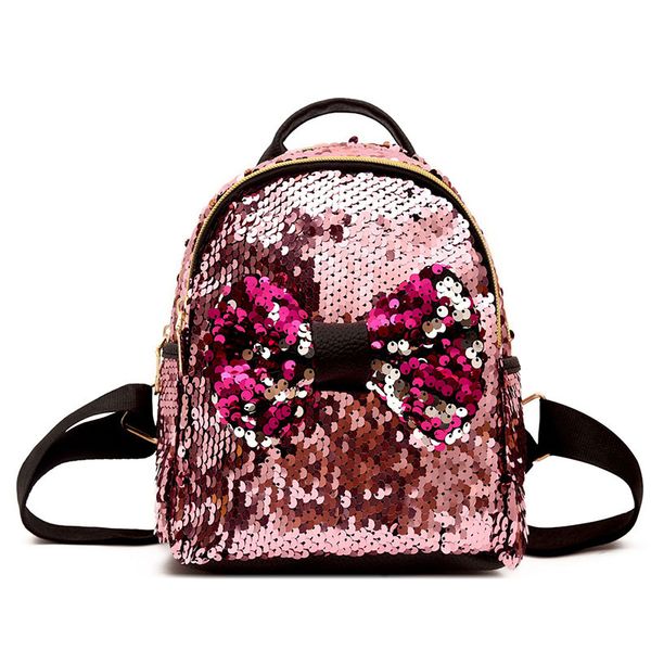 

mochilas mujer 2019 new colorful sequin women backpack female shoulder bags cute bow backpacks for teenage girls backpack women