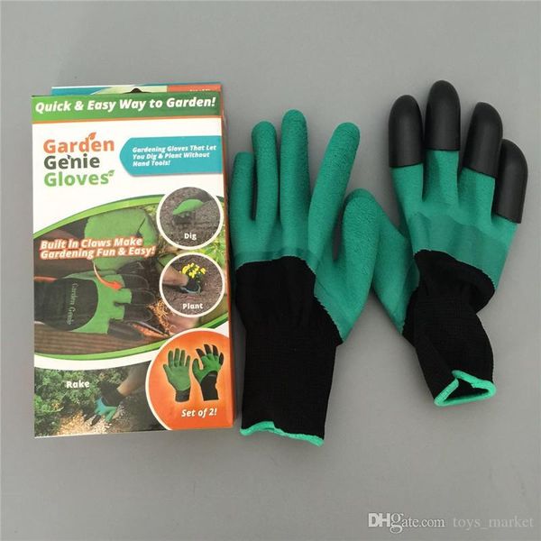 

garden genie gloves with 4 fingertips claws green dig and plant safe pruning gloves garden waterproof digging gloves