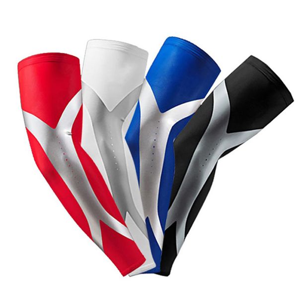

new men women outdoor sports arm warmer sleeves uv protective bike bicycle cycling oversleeve basketball arm covers 1 pcs, Black