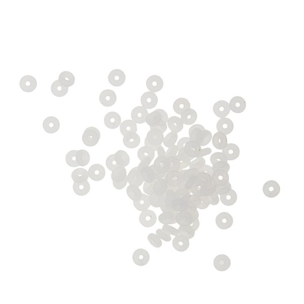 

100 pieces rubber sers ring beads charm european bracelets compatible for clip lock spacer charms - 5x2mm