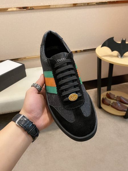 

2020 мужские luxury design кожаные кроссовки повседневная обувь тройной trip альпинизм баскетбол driving роскошные спортивная обувь edczx, Black